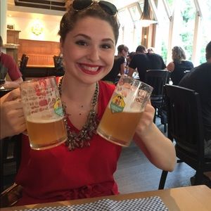 Zara red short romper (one piece)